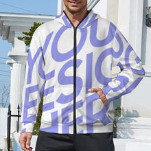 Lade das Bild in den Galerie-Viewer, Herren / Männer Einzelbild-Design Langarm Kapuzenpullover Jacke Kapuzensweatshirt WY14 mit Ihrem Design Motiv Foto Text selbst gestalten und bedrucken