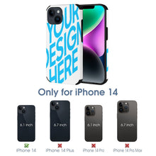 Lade das Bild in den Galerie-Viewer, Personalisierte iPhone 14 / iPhone 14 Plus / iPhone 14 Pro / iPhone 14 Pro Max Handyhülle Schutzhülle aus Carbon Fiber Kohlefaser mit Fotos Muster Text Logo selbst gestalten und bedrucken