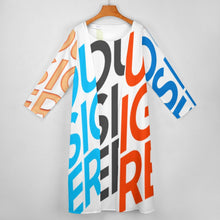 Lade das Bild in den Galerie-Viewer, Multi-Image-Druck Damen & Frauen Abendanzug Kleid Set STZ 2tlg. Set mit Fotos Muster Text Logo selbst gestalten und bedrucken