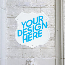 Lade das Bild in den Galerie-Viewer, Metall hängende Malerei (Schildform) Metallschild Blechschilder Deko Schild mit Spruch selbst gestalten und bedrucken