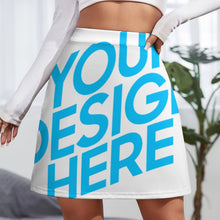 Lade das Bild in den Galerie-Viewer, Einzelbilddruck Voll Druck Damen / Frauen A-Linien-Rock MINI Kurz Rock ALQ mit Fotos Muster Text Logo selbst gestalten und bedrucken