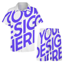 Lade das Bild in den Galerie-Viewer, Einzelbild-Design Herren / Männer Kurzarmhemd Set Kurzarm und Shorts B339D1P mit Foto Design Motiv Text selbst gestalten und bedrucken