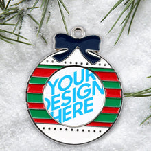 Lade das Bild in den Galerie-Viewer, Legierung Metall Weihnachtsanhänger mit Fotos Muster Text Logo selbst gestalten und bedrucken