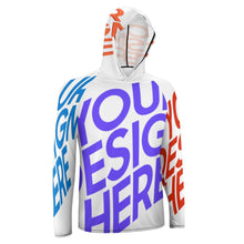 Lade das Bild in den Galerie-Viewer, Multi-Image-Design Männer / Herren UV-Schutz Langarm Shirt Sonnenschutz Hautschutz Shirt mit Sonnenhut Schnelltrocknend NZ145 mit Foto Design Motiv Text selbst gestalten und bedrucken