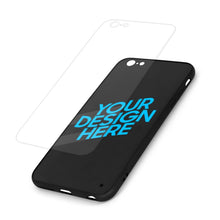 Lade das Bild in den Galerie-Viewer, Schwarze TPU-Glashülle Handyhülle für iPhone 6P / 6SP mit Foto selbst gestalten und bedrucken