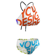 Lade das Bild in den Galerie-Viewer, Multi-Image-Druck Damen / Frauen Sexy Bustier-Bikini Set BK2040 mit Fotos Muster Text Logo selbst gestalten und bedrucken