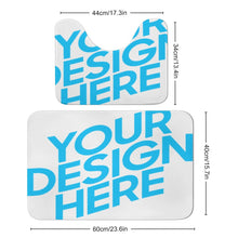 Lade das Bild in den Galerie-Viewer, Badematten Set 2 teilig Badezimmermatte Fußmatten Badteppich Set mit mit Fotos Muster Text Logo selbst gestalten und bedrucken