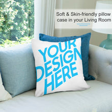 Lade das Bild in den Galerie-Viewer, Doppelseitiges Design 2er-Set Plüsch Kissenbezug Kissenhülle mit Foto Design Motiv Text selbst gestalten und bedrucken