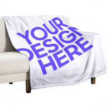 Lade das Bild in den Galerie-Viewer, Tagesdecke Kuscheldecke Wohndecke Flanell Sofadecke Home Living für Zuhause und unterwegs mit Foto Design Motiv Text selbst gestalten und bedrucken (Vertikale Version)