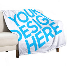 Lade das Bild in den Galerie-Viewer, Personalisierte Handwerk Fotodecke Collage Tagesdecke Kuscheldecke mit Fotos Muster Text Logo selbst gestalten und bedrucken (Vertikale Version)