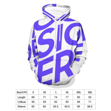 Lade das Bild in den Galerie-Viewer, Einzelbild-Design Herren / Männer Kapuzensweatshirt Hoodie Kapuzenpullover A37H mit Foto Design Motiv Text selbst gestalten und bedrucken
