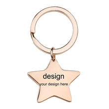 Lade das Bild in den Galerie-Viewer, Schlüsselanhänger Metall Anhänger aus Titan Stahl (fünf Stil verfügbar) mit Namen Gravur selbst gestalten