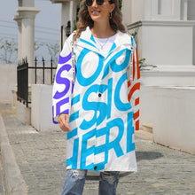 Lade das Bild in den Galerie-Viewer, Multi-Image-Druck Damen / Frauen Trenchcoat Wintermantel lang mit Samt A677 mit Foto Text Muster selbst gestalten und bedrucken