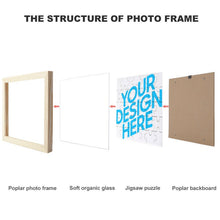 Lade das Bild in den Galerie-Viewer, Puzzle Bilderrahmen Fotorahmen mit Photo in horizontale Version selbst gestalten und bedrucken