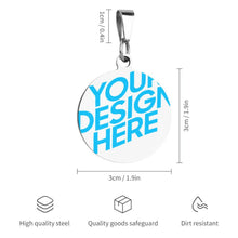 Lade das Bild in den Galerie-Viewer, Haustier Erkennungsmarke Adressanhänger Klein Anhänger Leicht Edelstahl Hunde Namen-Schild (Druck der Unterschiedlichen Bilder auf beiden Seiten) mit Fotos Muster Text Logo selbst gestalten und bedrucken