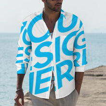 Lade das Bild in den Galerie-Viewer, Langarm Hemd Shirt mit Reverstasche AY007 mit Fotos Muster Text Logo selbst gestalten und bedrucken