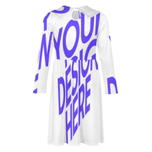 Lade das Bild in den Galerie-Viewer, Einzelbild-Design Mädchen Langarm Kleid Jerseykleid A-Linien-Kleid F6Q mit Foto Design Motiv Text selbst gestalten und bedrucken