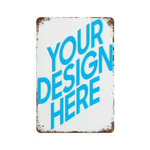 Lade das Bild in den Galerie-Viewer, Eisenblech Metallschild Blechschilder Deko Schild mit Spruch Wand- und Türdeko Vertikale Platte Mit Rost selbst gestalten und bedrucken