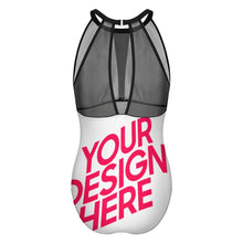Lade das Bild in den Galerie-Viewer, Multi-Image-Design 2024 NEW Damen/Frauen Einteiliger Badeanzug Strandbadeanzug aus einfarbigem Mesh Patchwork femininer enger Badeanzug SDS2001 mit Foto Design Motiv Text selbst gestalten und bedrucken