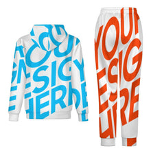 Lade das Bild in den Galerie-Viewer, Einzelbild-Design Unisex Jogginganzug Trainingsanzug SET A5TZ Jogginghose & Hoodie Damen Herren mit Foto Design Motiv Text selbst gestalten und bedrucken