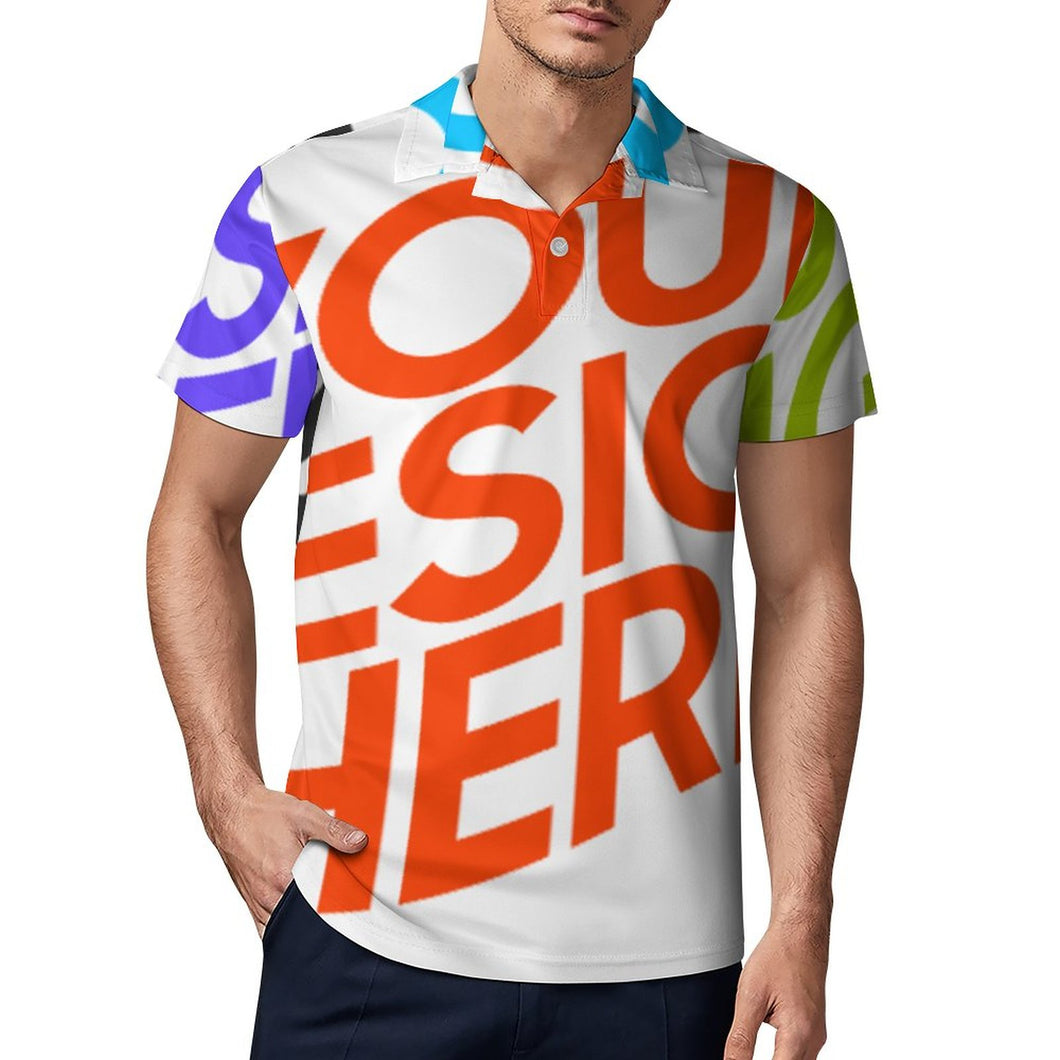 Multi-Image-Druck Männer / Herren Sommer Poloshirt TSHIRT HT mit Fotos Muster Text Logo selbst gestalten und bedrucken