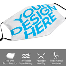 Lade das Bild in den Galerie-Viewer, Kindermaske Gesichtsmaske mit Filter (mehrere Ersatz-Filtern Stilen) selbst gestalten und bedrucken