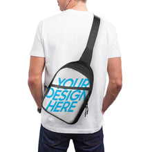 Lade das Bild in den Galerie-Viewer, Unisex Mini Faltbare Brusttasche A004 Schultertasche Umhängetasche Sling Bag Rucksack Crossbody Rucksack mit Foto / Text selbst gestalten und bedrucken