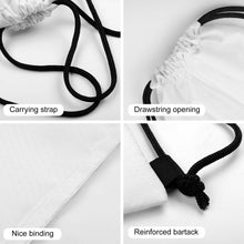 Lade das Bild in den Galerie-Viewer, Segeltuch Canvas Kordelzugbeutel Kordeltasche Rucksack mit Kordelzug 35*42cm mit Fotos Muster Text Logo selbst gestalten und bedrucken
