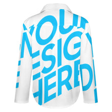 Lade das Bild in den Galerie-Viewer, Bis 8XL Einzelbilddruck Damen Langarmhemd Leinenhemd B648 mit Foto Muster Text Logo selbst gestalten und bedrucken