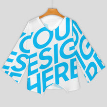 Lade das Bild in den Galerie-Viewer, Einzelbilddruck Langarmshirt V-Ausschnitt Damen Bluse Lose Shirt NZ2205294 mit Fotos Muster Text Logo selbst gestalten und bedrucken