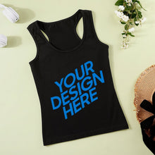 Lade das Bild in den Galerie-Viewer, Damen / Frauen Tanktop aus elastischer Baumwoll-Qualität in I-Form A-011 mit Fotos Muster Text Logo selbst gestalten und bedrucken