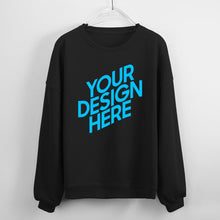 Lade das Bild in den Galerie-Viewer, 100% Baumwolle Rundhalspullover Sweatshirts mit Puffärmel Vorderdruck D-61 für Damen Frauen mit Foto selbst gestalten und bedrucken