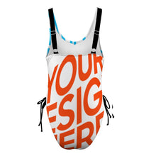 Lade das Bild in den Galerie-Viewer, Multi-Image-Druck Damen / Frauen One-piece Swimsuit Badeanzug LT3155 mit Fotos Muster Text Logo selbst gestalten und bedrucken