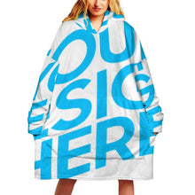 Lade das Bild in den Galerie-Viewer, Einzelbild-Design Mädchen Damen / Frauen Hoodie Sweatshirt Oversized Decke Kapuzenpullover Kuschelpullover MTY01 mit Foto Design Motiv Text selbst gestalten und bedrucken