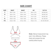 Lade das Bild in den Galerie-Viewer, Multi-Image-Druck Push-Up Triangle Bikini Set mit Zierring Damen 2 teilig F2020-4 mit Fotos Muster Text Logo selbst gestalten und bedrucken