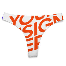 Lade das Bild in den Galerie-Viewer, Multi-Image-Druck Damen / Frauen T-back Bikini Badehose mit normalem Schnitt NZ207 mit Fotos Muster Text Logo selbst gestalten und bedrucken
