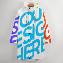 Lade das Bild in den Galerie-Viewer, Multi-Image-Druck Damen / Frauen Trenchcoat Wintermantel lang mit Samt A677 mit Foto Text Muster selbst gestalten und bedrucken
