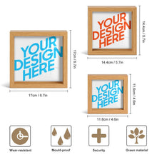 Lade das Bild in den Galerie-Viewer, Dreifache Kombination Holz Bilderrahmen Set mit Foto selbst gestalten und bedrucken