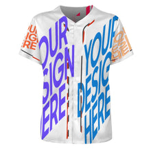 Lade das Bild in den Galerie-Viewer, Multi-Image-Design Herren / Männer Baseball Jersey Trikot mit Foto Design Motiv Text selbst gestalten und bedrucken