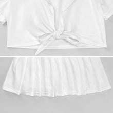 Lade das Bild in den Galerie-Viewer, Einzelbild-Design Damen Cheerleader Kostüm Uniform Bauchfrei 2 teilig mit Foto Design Motiv Text selbst gestalten und bedrucken