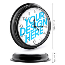 Lade das Bild in den Galerie-Viewer, Europäische Runde Vintage PC Fotouhr Wanduhr mit Foto Text selbst gestalten und bedrucken