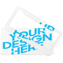 Lade das Bild in den Galerie-Viewer, Kennzeichenhalter / Auto Nummernschild Halterung / Kennzeichenrahmen mit Zwei runde Löcher + Nummernschild mit Foto selbst gestalten und bedrucken