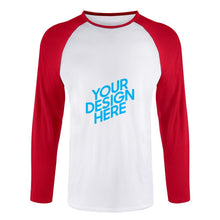 Lade das Bild in den Galerie-Viewer, Ärmel Raglan T-Shirt lang mit vollem Arm Herren selbst gestalten und bedrucken