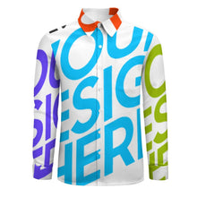 Lade das Bild in den Galerie-Viewer, Große Größen Multi-Image-Druck Voll Druck Herren / Männer Hemd Langarmhemd LS mit Fotos Muster Text Logo selbst gestalten und bedrucken