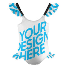 Lade das Bild in den Galerie-Viewer, Badeanzug mit Rüschen NT040 für Mädchen selbst gestalten und bedrucken