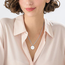 Lade das Bild in den Galerie-Viewer, Disc Waffel Anhänger mit Kette X0025 aus 18K Gold- / Rosévergoldetes 925er Sterling Silber / Kupfer mit Namen Gravur selbst gestalten