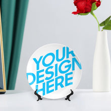Lade das Bild in den Galerie-Viewer, Dekorativer Teller aus Bone China mit Fotos Muster Text Logo selbst gestalten und bedrucken