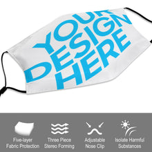 Lade das Bild in den Galerie-Viewer, 2 Stück / Packung Mund-Nasen-Maske Gesichtsmaske Alltagsmaske für Erwachsene mit verstellbaren Ohrenschlaufen selbst gestalten und bedrucken