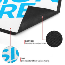 Lade das Bild in den Galerie-Viewer, Schwarzer Gummi Vliesstoff Teppich Bodenschutzmatte 40×60cm 50×80cm selbst gestalten und bedrucken
