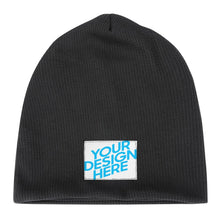 Lade das Bild in den Galerie-Viewer, Warm gefütterte Wintermütze Strickmütze Plüsch Mütze Beanie mit Fotos Muster Text Logo selbst gestalten und bedrucken